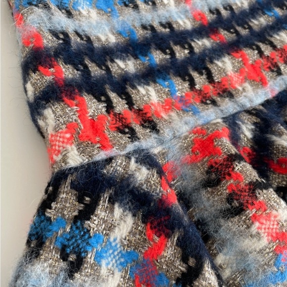 Milly Plaid Alpaca Blend Metallic Ruffle Mini Skirt size 6 - Picture 5 of 7